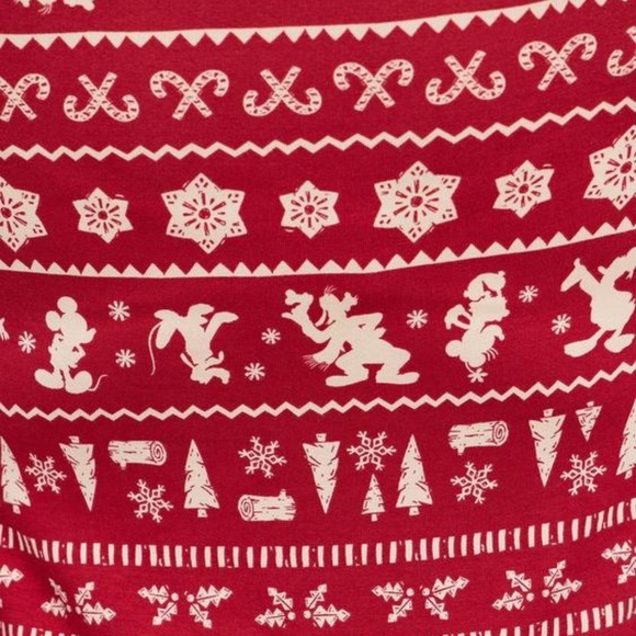 Torrid Disney Tunic - Super Soft Disney Mickey & Friends Holiday Fair Isle Red - Picture 4 of 8